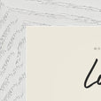 Lucky Word of Intention Framed print 13x18 cm / 5x7″ White frame Linen paper corner detail