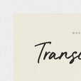 Transcendence Word of Intention Framed print 13x18 cm / 5x7″ White frame Linen paper corner detail