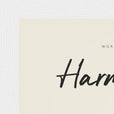 Harmonious Word of Intention Framed print 13x18 cm / 5x7″ White frame Linen paper corner detail