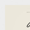 Joy Word of Intention Framed print 13x18 cm / 5x7″ White frame Linen paper corner detail