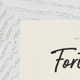 Fortitude Word of Intention Framed print 13x18 cm / 5x7″ White frame Linen paper corner detail