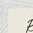 Real Word of Intention Framed print 13x18 cm / 5x7″ White frame Linen paper corner detail