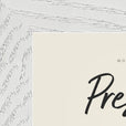 Presence Word of Intention Framed print 13x18 cm / 5x7″ White frame Linen paper corner detail