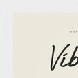 Vibrant Word of Intention Framed print 13x18 cm / 5x7″ White frame Linen paper corner detail