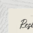 Resilience Word of Intention Framed print 13x18 cm / 5x7″ White frame Linen paper corner detail