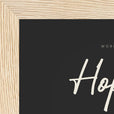 Hopeful Word of Intention Framed print 13x18 cm / 5x7″ Wood frame Carbon paper corner detail