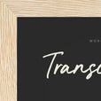 Transcendence Word of Intention Framed print 13x18 cm / 5x7″ Wood frame Carbon paper corner detail