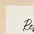 Respect Word of Intention Framed print 13x18 cm / 5x7″ Wood frame Linen paper corner detail