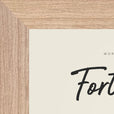 Fortitude Word of Intention Framed print 13x18 cm / 5x7″ Wood frame Linen paper corner detail