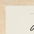 Joy Word of Intention Framed print 13x18 cm / 5x7″ Wood frame Linen paper corner detail