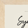 Synergy Word of Intention Framed print 13x18 cm / 5x7″ Wood frame Linen paper corner detail