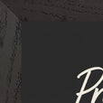 Presence Word of Intention Framed print 21x29.7 cm / 8x12" Black frame Carbon paper corner detail