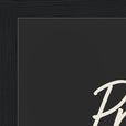 Presence Word of Intention Framed print 21x29.7 cm / 8x12" Black frame Carbon paper corner detail