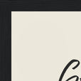Glorious Word of Intention Framed print 21x29.7 cm / 8x12" Black frame Linen paper corner detail