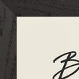 Balance Word of Intention Framed print 21x29.7 cm / 8x12" Black frame Linen paper corner detail