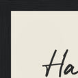 Harmonious Word of Intention Framed print 21x29.7 cm / 8x12" Black frame Linen paper corner detail