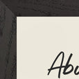 Abundance Word of Intention Framed print 21x29.7 cm / 8x12" Black frame Linen paper corner detail