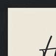 Hopeful Word of Intention Framed print 21x29.7 cm / 8x12" Black frame Linen paper corner detail
