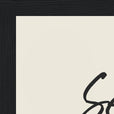 Serenity Word of Intention Framed print 21x29.7 cm / 8x12" Black frame Linen paper corner detail