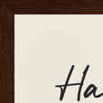 Harmonious Word of Intention Framed print 21x29.7 cm / 8x12" Dark wood frame Linen paper corner detail