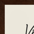 Vibrant Word of Intention Framed print 21x29.7 cm / 8x12" Dark wood frame Linen paper corner detail