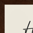 Hopeful Word of Intention Framed print 21x29.7 cm / 8x12" Dark wood frame Linen paper corner detail