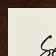 Serenity Word of Intention Framed print 21x29.7 cm / 8x12" Dark wood frame Linen paper corner detail