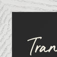 Transcendence Word of Intention Framed print 21x29.7 cm / 8x12" White frame Carbon paper corner detail