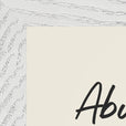 Abundance Word of Intention Framed print 21x29.7 cm / 8x12" White frame Linen paper corner detail