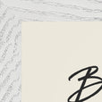 Balance Word of Intention Framed print 21x29.7 cm / 8x12" White frame Linen paper corner detail
