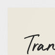 Transcendence Word of Intention Framed print 21x29.7 cm / 8x12" White frame Linen paper corner detail