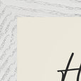 Hopeful Word of Intention Framed print 21x29.7 cm / 8x12" White frame Linen paper corner detail