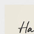 Harmonious Word of Intention Framed print 21x29.7 cm / 8x12" White frame Linen paper corner detail