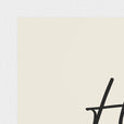 Hopeful Word of Intention Framed print 21x29.7 cm / 8x12" White frame Linen paper corner detail