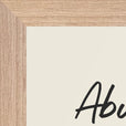 Abundance Word of Intention Framed print 21x29.7 cm / 8x12" Wood frame Linen paper corner detail