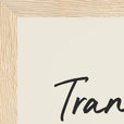 Transcendence Word of Intention Framed print 21x29.7 cm / 8x12" Wood frame Linen paper corner detail