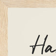 Harmonious Word of Intention Framed print 21x29.7 cm / 8x12" Wood frame Linen paper corner detail