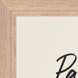Patience Word of Intention Framed print 21x29.7 cm / 8x12" Wood frame Linen paper corner detail