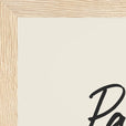 Patience Word of Intention Framed print 21x29.7 cm / 8x12" Wood frame Linen paper corner detail