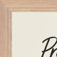 Presence Word of Intention Framed print 21x29.7 cm / 8x12" Wood frame Linen paper corner detail