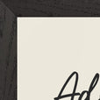 Adventurous Word of Intention Framed print A3 (29.7 x 42  cm) Black frame Linen paper corner detail