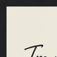 Transcendence Word of Intention Framed print A3 (29.7 x 42  cm) Black frame Linen paper corner detail