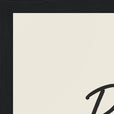 Patience Word of Intention Framed print A3 (29.7 x 42  cm) Black frame Linen paper corner detail