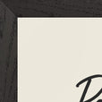Patience Word of Intention Framed print A3 (29.7 x 42  cm) Black frame Linen paper corner detail