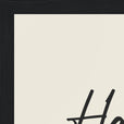 Harmonious Word of Intention Framed print A3 (29.7 x 42  cm) Black frame Linen paper corner detail