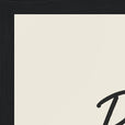 Presence Word of Intention Framed print A3 (29.7 x 42  cm) Black frame Linen paper corner detail