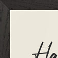 Harmonious Word of Intention Framed print A3 (29.7 x 42  cm) Black frame Linen paper corner detail