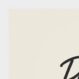 Presence Word of Intention Framed print A3 (29.7 x 42  cm) White frame Linen paper corner detail