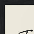 Transcendence Word of Intention Framed print 30x40 cm / 12x16″ Black frame Linen paper corner detail
