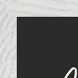 Adventurous Word of Intention Framed print 30x40 cm / 12x16″ White frame Carbon paper corner detail